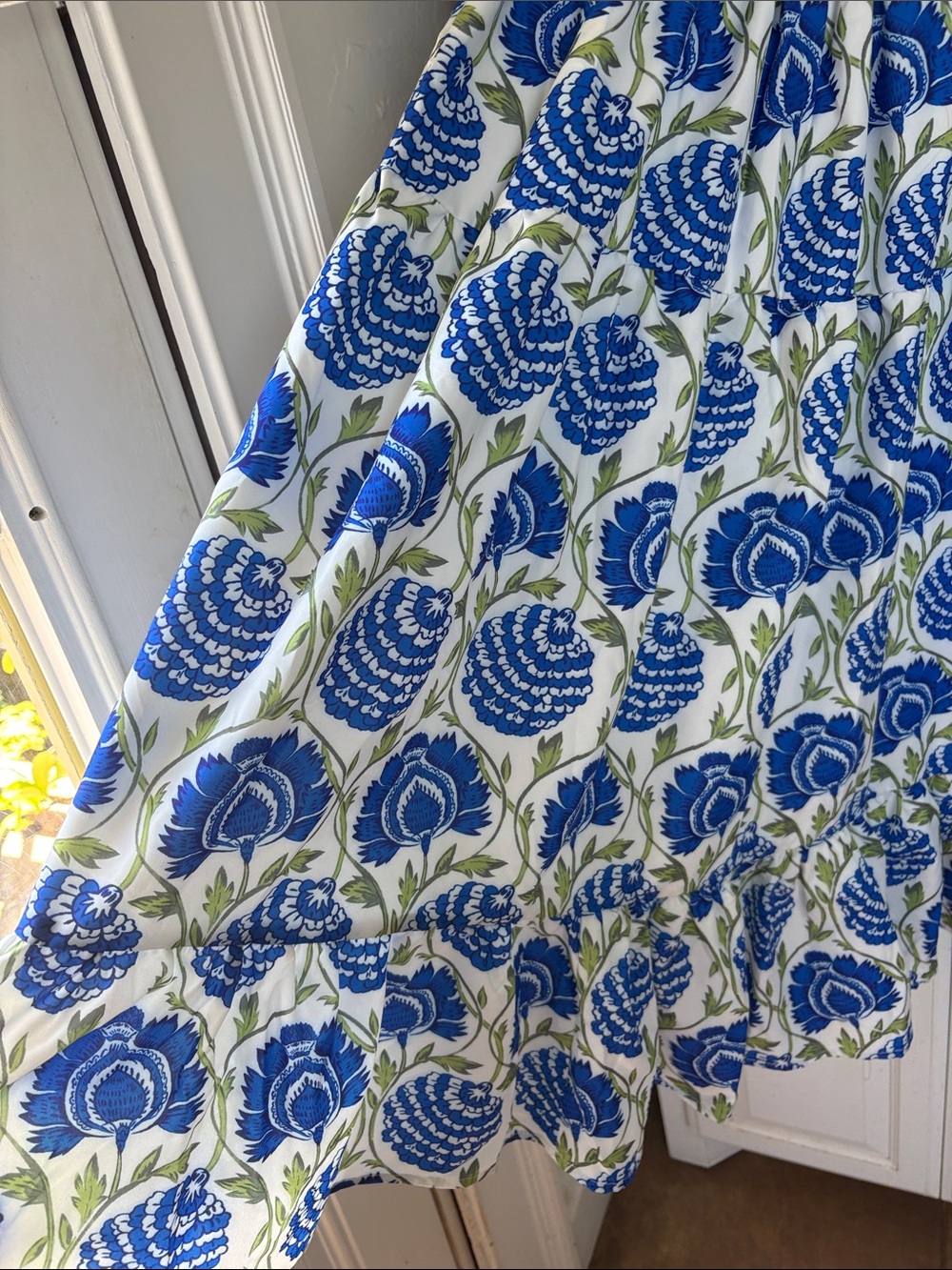 NWT Fancy Boutique Blue Floral Tiered Maxi Dress - Picture 4 of 7